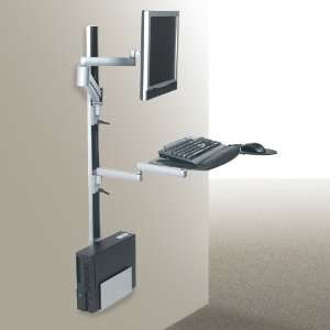  Allseating CPU Station wtih Pneumatic Assisted Monitor Arm 