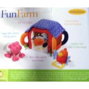  Infantino Fun Farm Soft Playhouse, Teether & Rattle Toys & Games