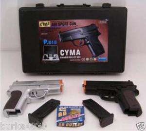 Airsoft Guns P618A Dual Spring Pistol Set with case CYMA Brand NEW 