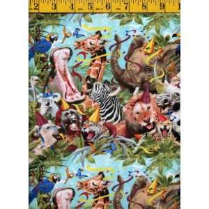  Quilting Fabric Howard Robinson Party Animals Arts 
