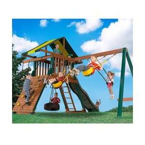  Wooden Playset   with Trapeze Bar