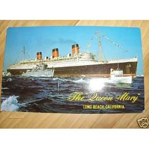  The Queen Mary Long Beach CA Old Vintage Postcard 