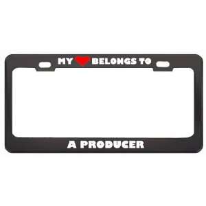 My Heart Belongs To A Producer Career Profession Metal License Plate 