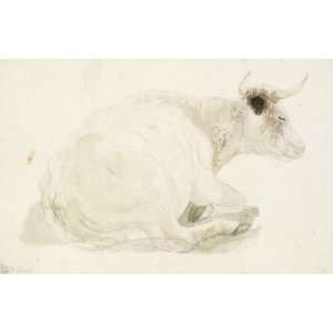 FRAMED oil paintings   John Frederick Lewis   24 x 16 inches   A cow 