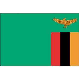  Annin Nylon Zambia Flag, 3 Foot by 5 Foot Patio, Lawn 