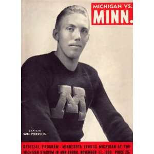 1939 Michigan Wolverines vs Minnesota Golden Gophers 36 x 48 Canvas 