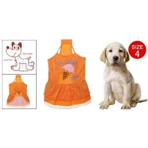   Como Orange Dog Clothes Size 4 Skirt W Ice Cream Decor