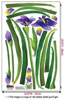Violet Narcissus Flower Wall STICKER Removable Decal  