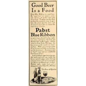  1904 Vintage Ad Pabst Blue Ribbon Beer Bottle Good Food 