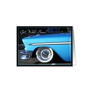  Get Well Soon, Blue vintage car Card Health & Personal 