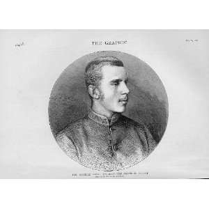   Archduke Rudolf Of Austrai Antique Print Portrait 1880