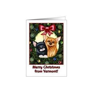  Merry Christmas from Vermont, kitty cat and Chihuahua in 