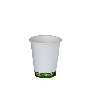 Eco Products 8 oz Compostable Hot Cup in Green Stripe Design, 50 cups 