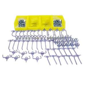   83 Two Tempered Pegboard and 83 Piece Locking Peg Hook Storage System