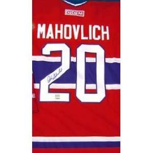  Pete Mahovlich Autographed Hockey Jersey (Montreal 