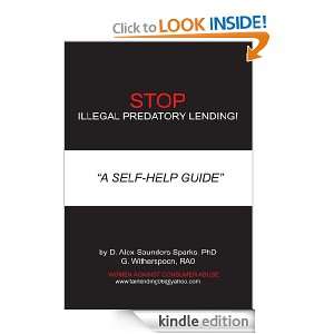 STOP Illegal Predatory LendingA Self Help Guide PhD Alex Saunders 