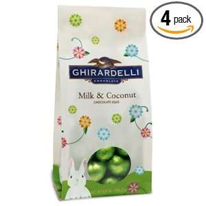 Ghirardelli Chocolate Eggs, Milk and Coconut, 6.5 Ounce Packages (Pack 