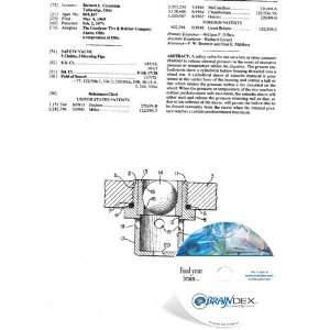  NEW Patent CD for SAFETY VALVE 