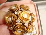 New Juicy Couture Adjustable Gold Victorian Ring 6 8  