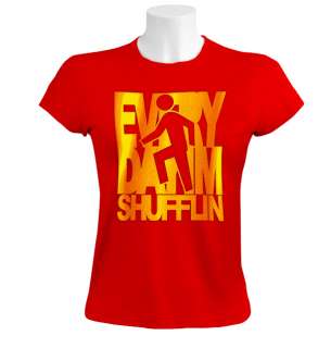   Im Shufflin Song Women T Shirt Shuffling LMFAO lyrics everyday Gold