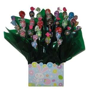    Lollipop bouquet in an Easter Peter Cottontail box 