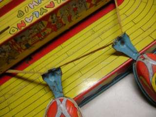   TIN LITHO WIND UP No. 340 PLAYLAND WHIP CARNIVAL RIDE TOY   NR  