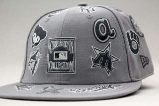 MLB All Team Vintage Team Gray White New Era Fitted Hat  