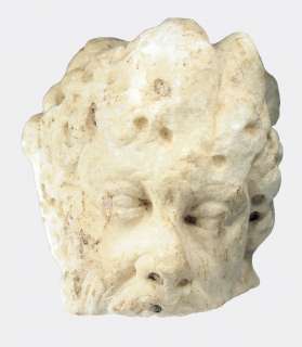 Roman marble head of Pan  