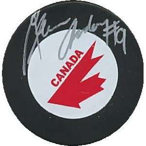  Glenn Anderson Autographed Hockey Puck   Team Canada 