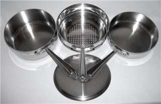 ALL CLAD Quality Stainless Steel 2 & 3 Qt SAUCE PANS w/LID + STEAMER 