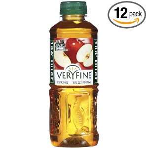 SunnyD Veryfine, 100% Apple Juice, 16 Ounce Bottles (Pack of 12 