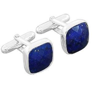   Sterling Silver Square Lapis Lazuli Cufflinks Mens Jewelry Jewelry