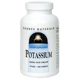  Source Naturals Potassium Chelate 99mg, 250 Tablets 