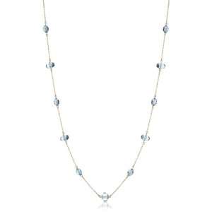   Kate Spade New York Fancy Facets Aqua Color Long Necklace Jewelry