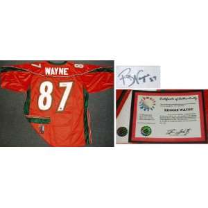  Reggie Wayne Signed Miami Nike Orange Jersey Sports 