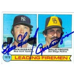  Goose Gossage & Rollie Fingers Autographed/Hand Signed 