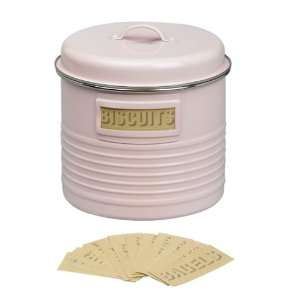  Typhoon Vintage Kitchen Biscuit Storage Tin, Pink Kitchen 