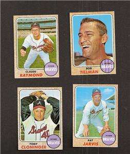 1968 Topps Starter 13 cards Atlanta Braves EXMT+  