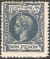 Philippines StampsSC211 1898 Alphonso XIII 2p slate bl  