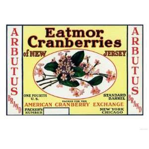  Arbutus Eatmor Cranberries Brand Premium Poster Print 