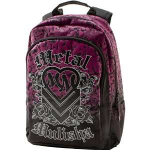  Metal Mulisha Awesome Girls Racewear Backpack   Black 