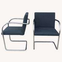 Knoll Mies Van Der Rohe Brno Stainless Steel Chairs  