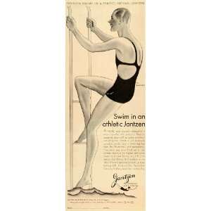  1932 Ad Swim Athletic Jantzen Speed Suit Fashion Pool 