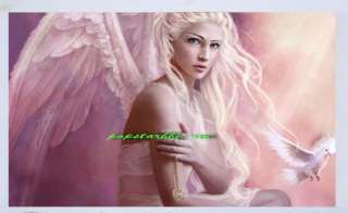 pintura maravillosa angel hembra atractivo con un pájaro