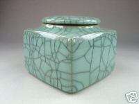 Ice Veins * Longquan Kiln Celadon Caddy * Tea Container  