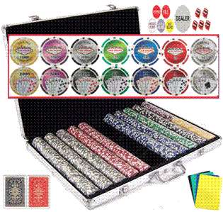 NEW 1000 Pro Tournament Style Poker Chips Set with Case  