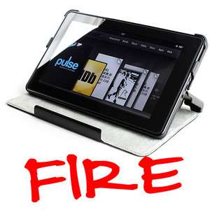 NEW  Kindle FIRE Ultra Slim Folding Black Leather Cover / Case 