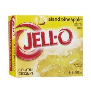 Jell O Gelatin Dessert, Island Pineapple, 3 Ounce Boxes (Pack of 4 
