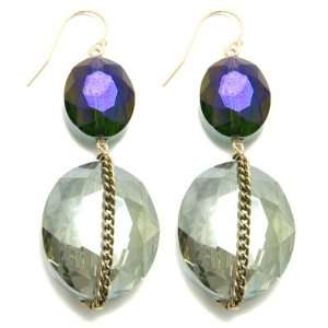  Ariane Earrings with Green Crystal Mix Janna Conner 