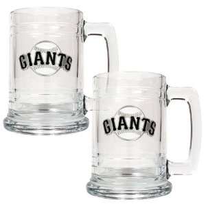 com San Francisco Giants MLB 2pc 15oz Glass Tankard Set  Primary Logo 